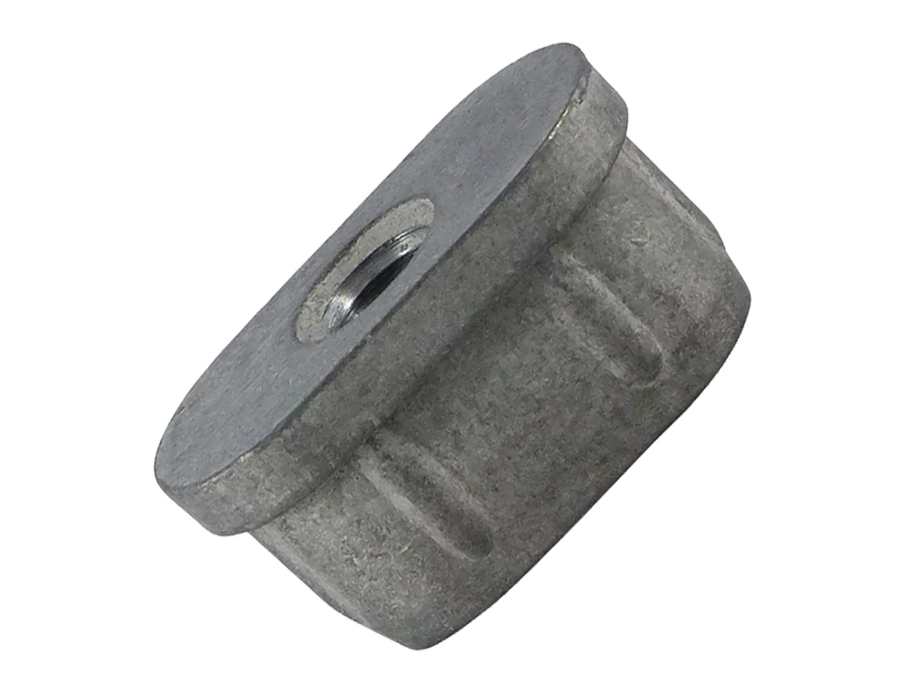 Plat ovale insteekdoppen met schroefdraad